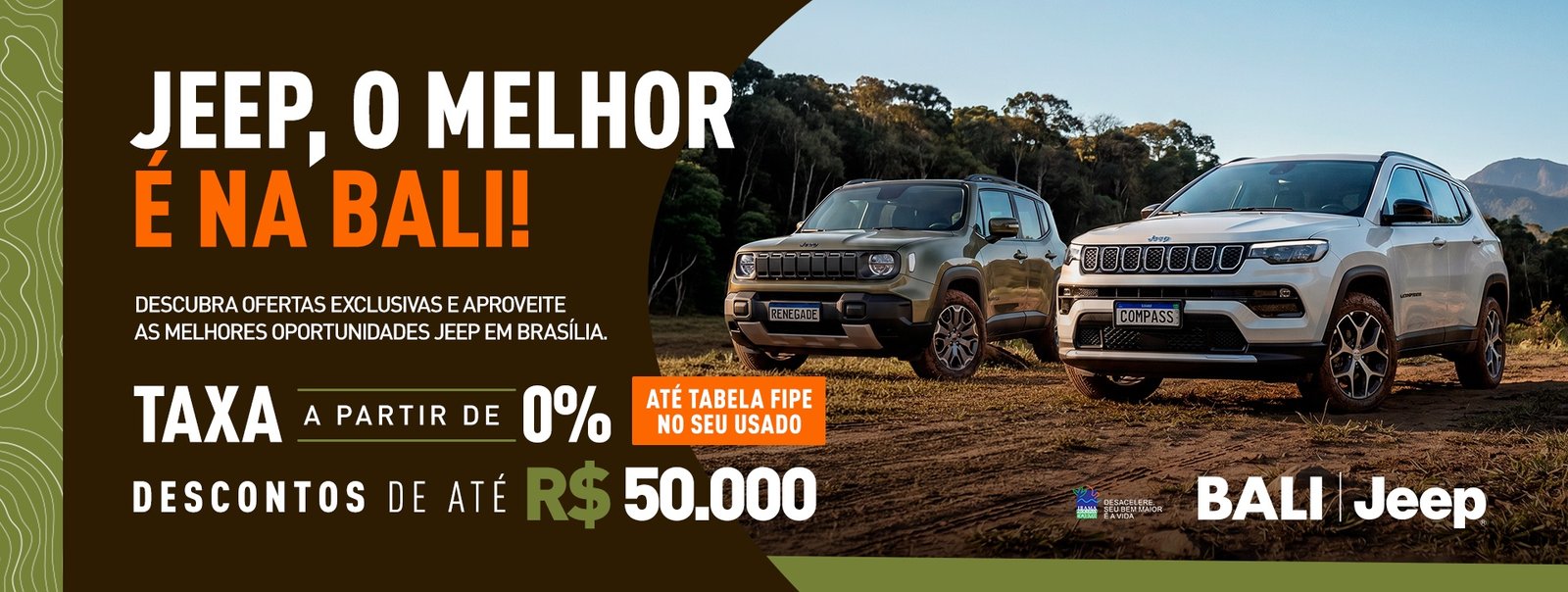 Bali Jeep - Toda a linha Jeep com as melhores condições de Brasília